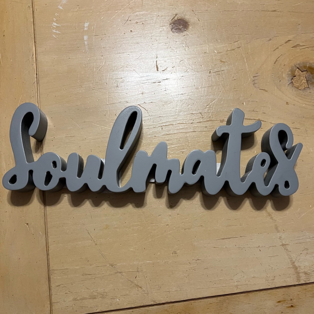 Soulmates wooden sign